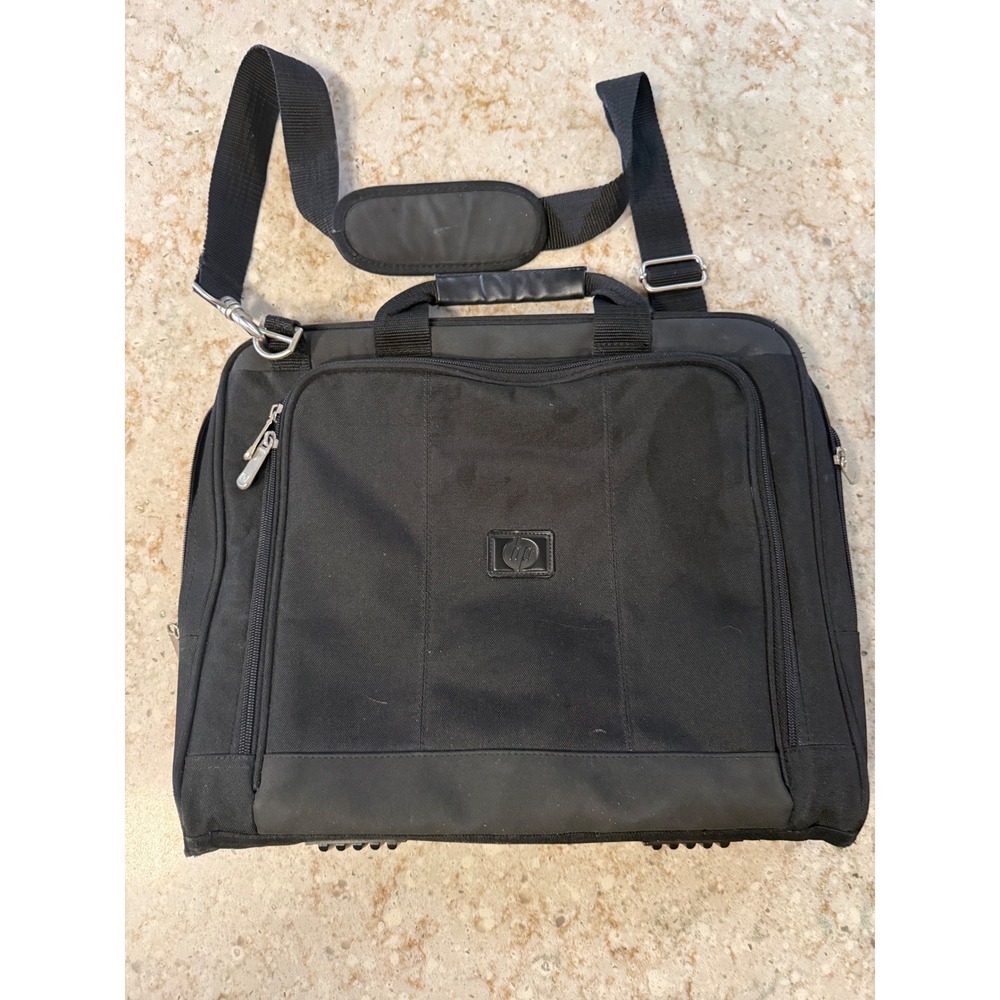 HP Laptop Messenger Bag‎ Black Ballistic Nylon Briefcase Shoulder Strap Case